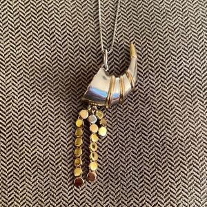 Solid Sterling Silver Cornucopia Necklace